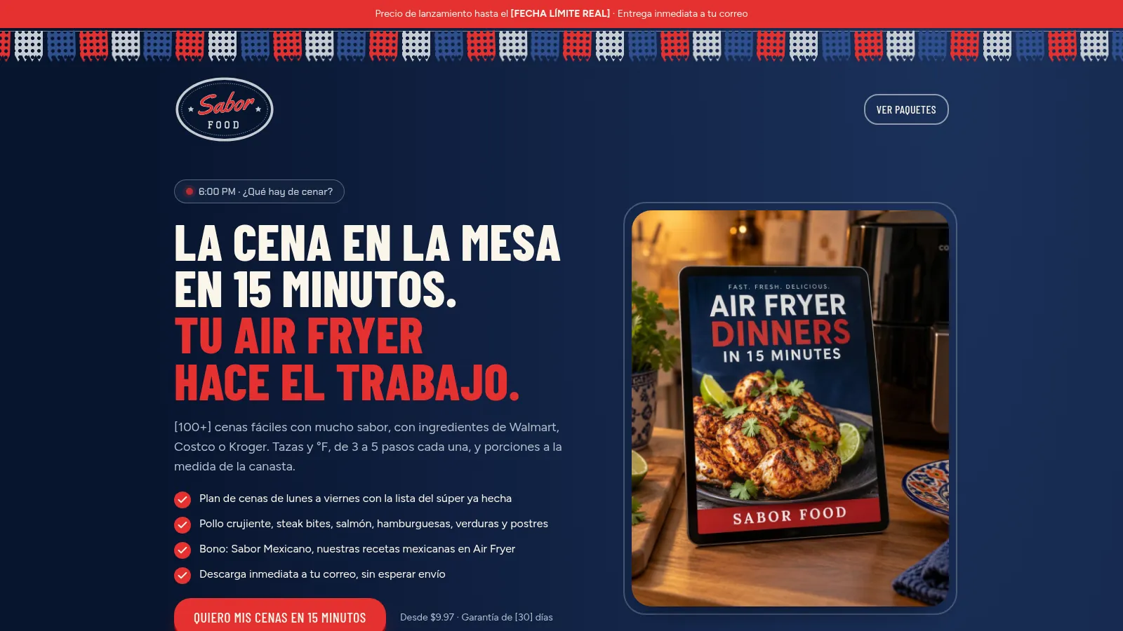 Website de Sabor Food