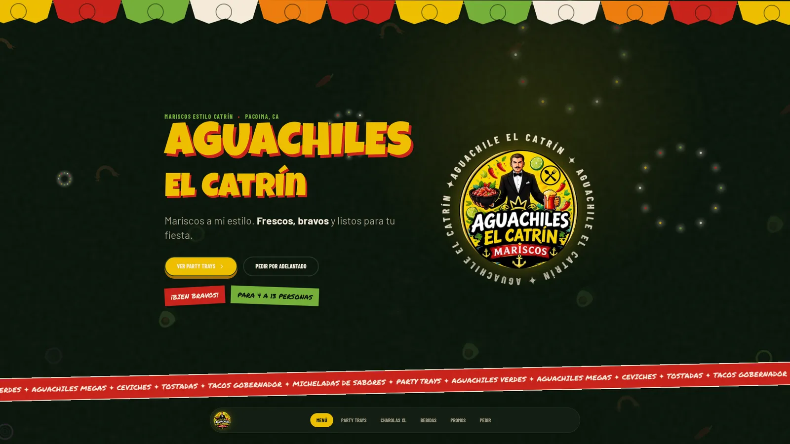 Website de Aguachiles El Catrín